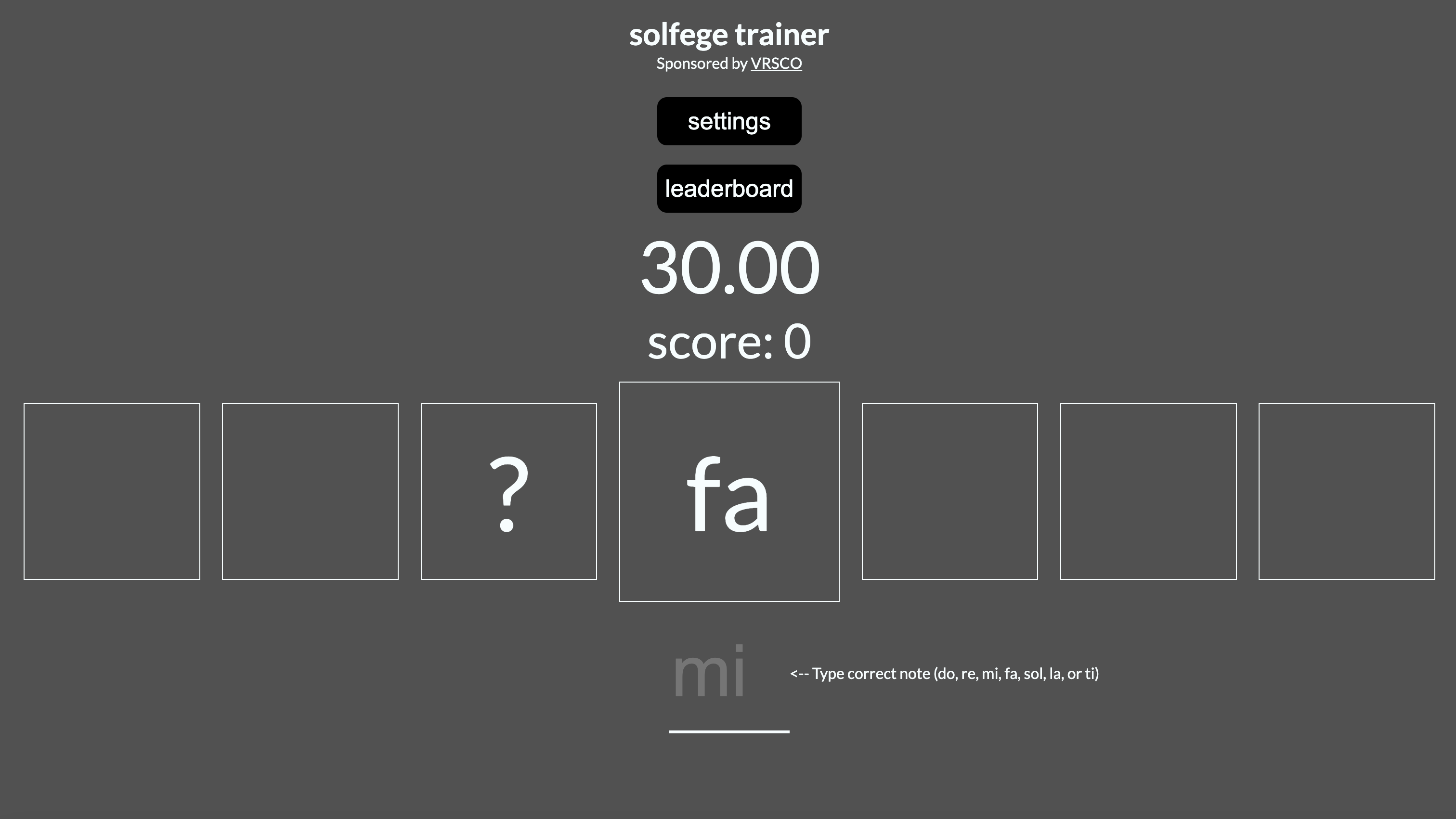 Solfege Trainer